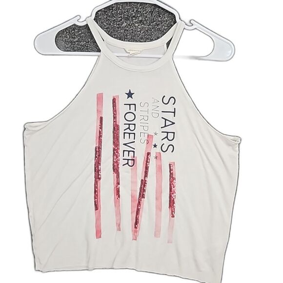 Aeropostale Medium Women's Tank Top Stars & Stripes Forever Patriotic July 4th - Picture 1 of 6